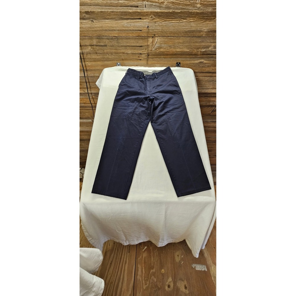 Savane Navy Blue Straight Leg Chino Pants Mens W32 L32 (Actual 31x27.5)
